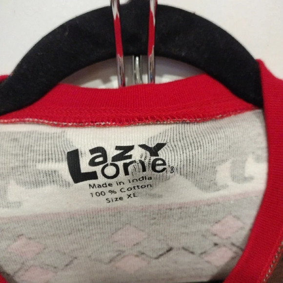 Lazy One Men's Christmas Bear Print  Long John Union Suit Pajamas Sz XL Holiday - Picture 2 of 7